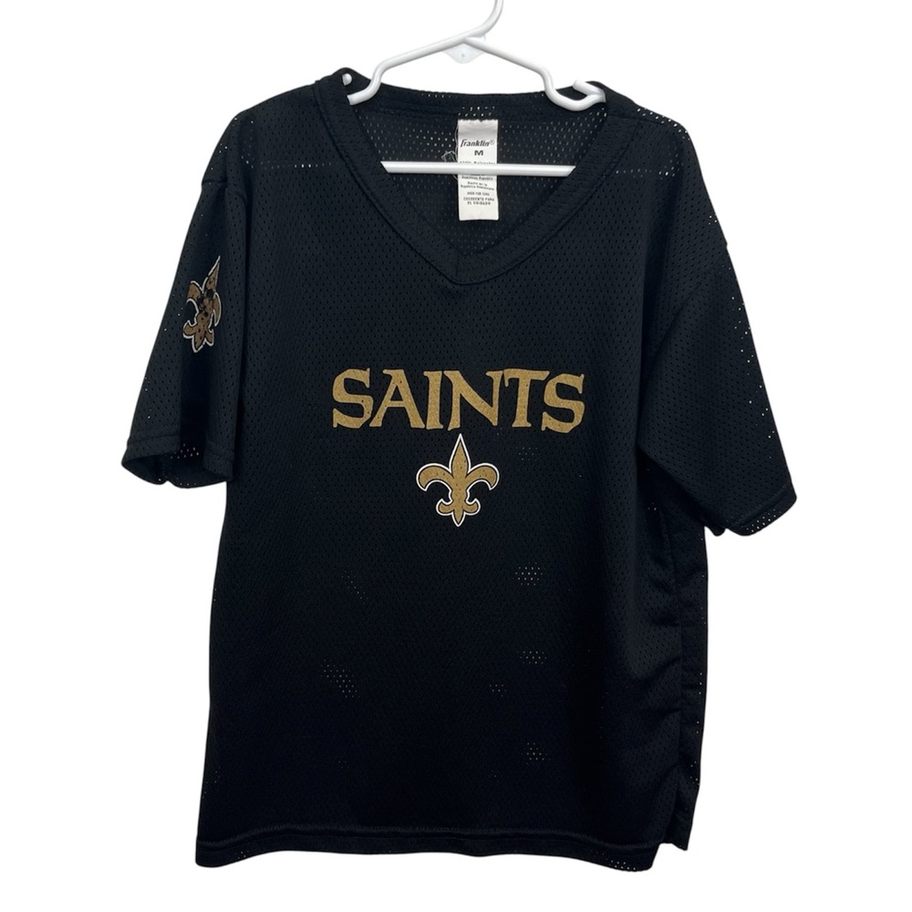 Franklin NFL New Orleans Saints Mesh Jersey in Black and Gold, Youth Size M